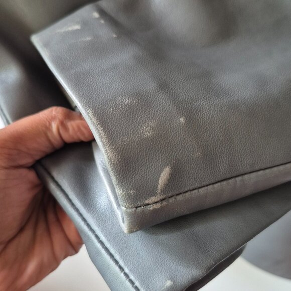 DANIER Leather Grey Jacket Blazer Women S - Picture 4 of 5